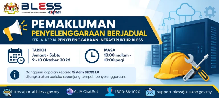 Pemakluman Penyelenggaraan Berjadual Sistem BLESS 1.0