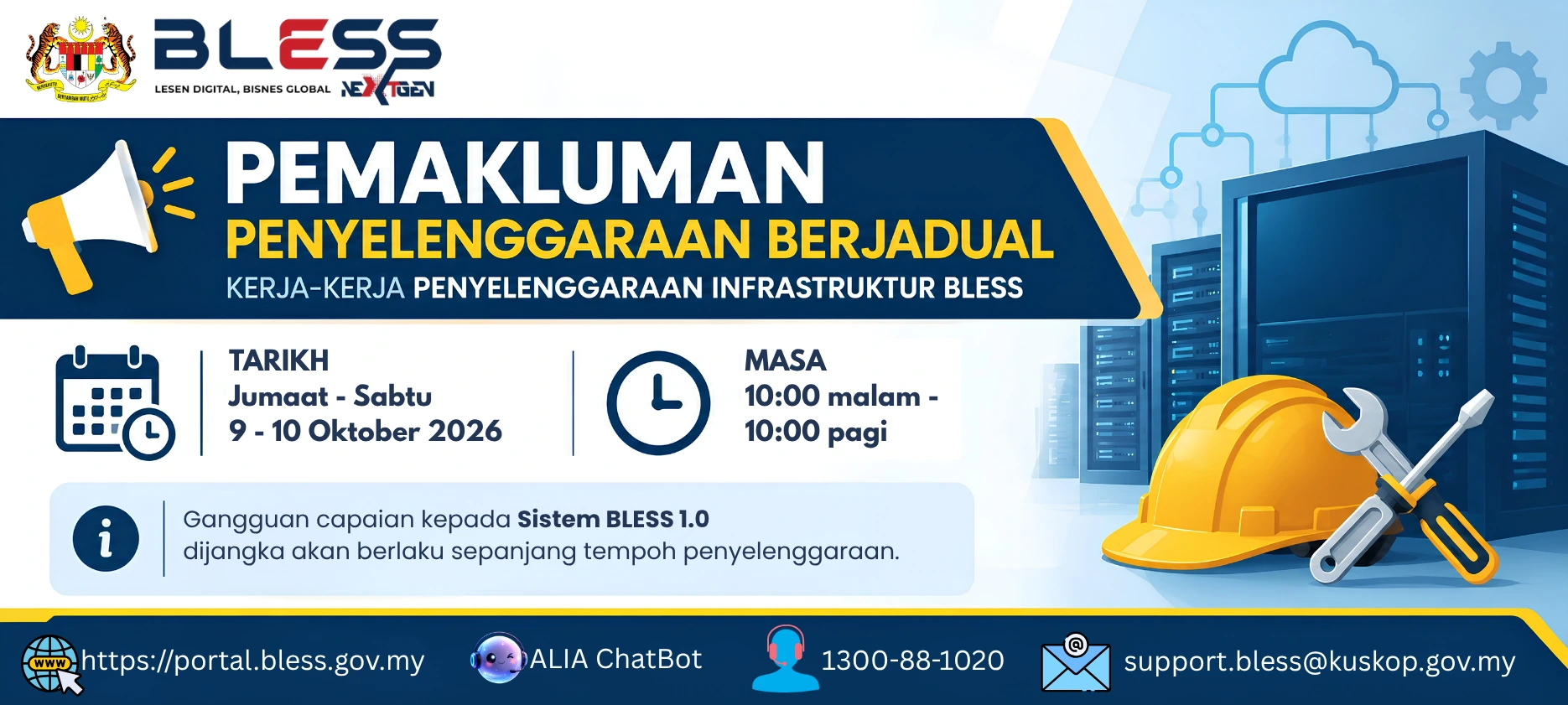 Pemakluman Penyelenggaraan Berjadual Sistem BLESS 1.0